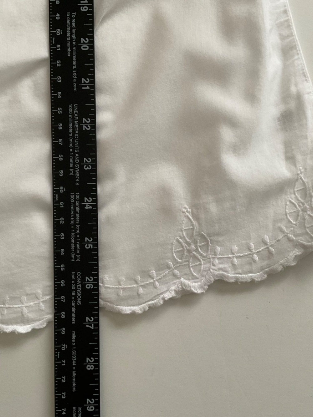 Boho Romantic Short Sleeve Top XL White Eyelet Lightweight Festival Y2K Blouse - Picture 6 of 9